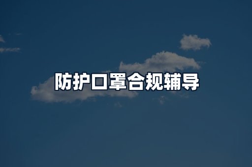 防护口罩合规辅导